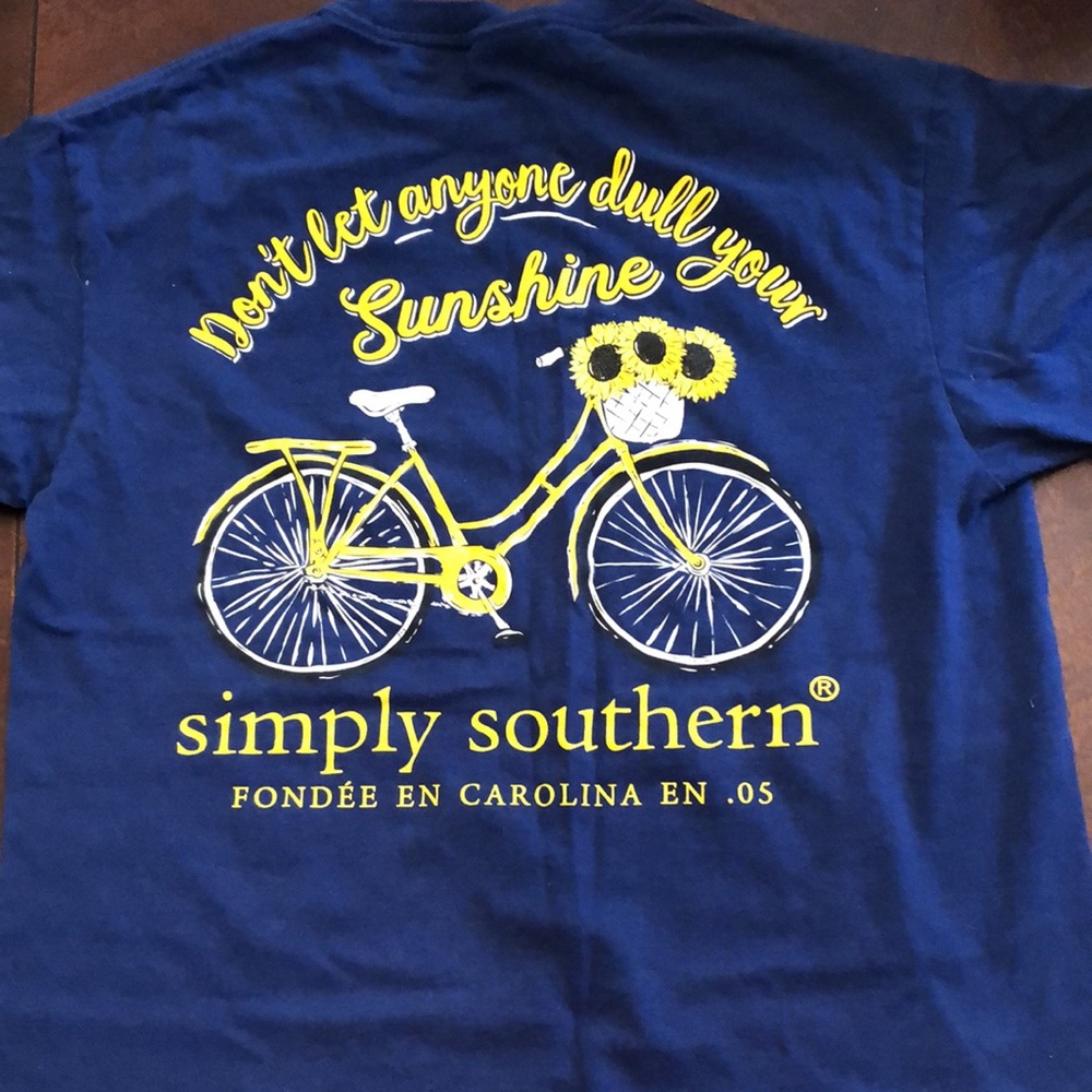Simply Southern Sunflower Navy Tee